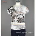 Animal top with round neck and sleeveless